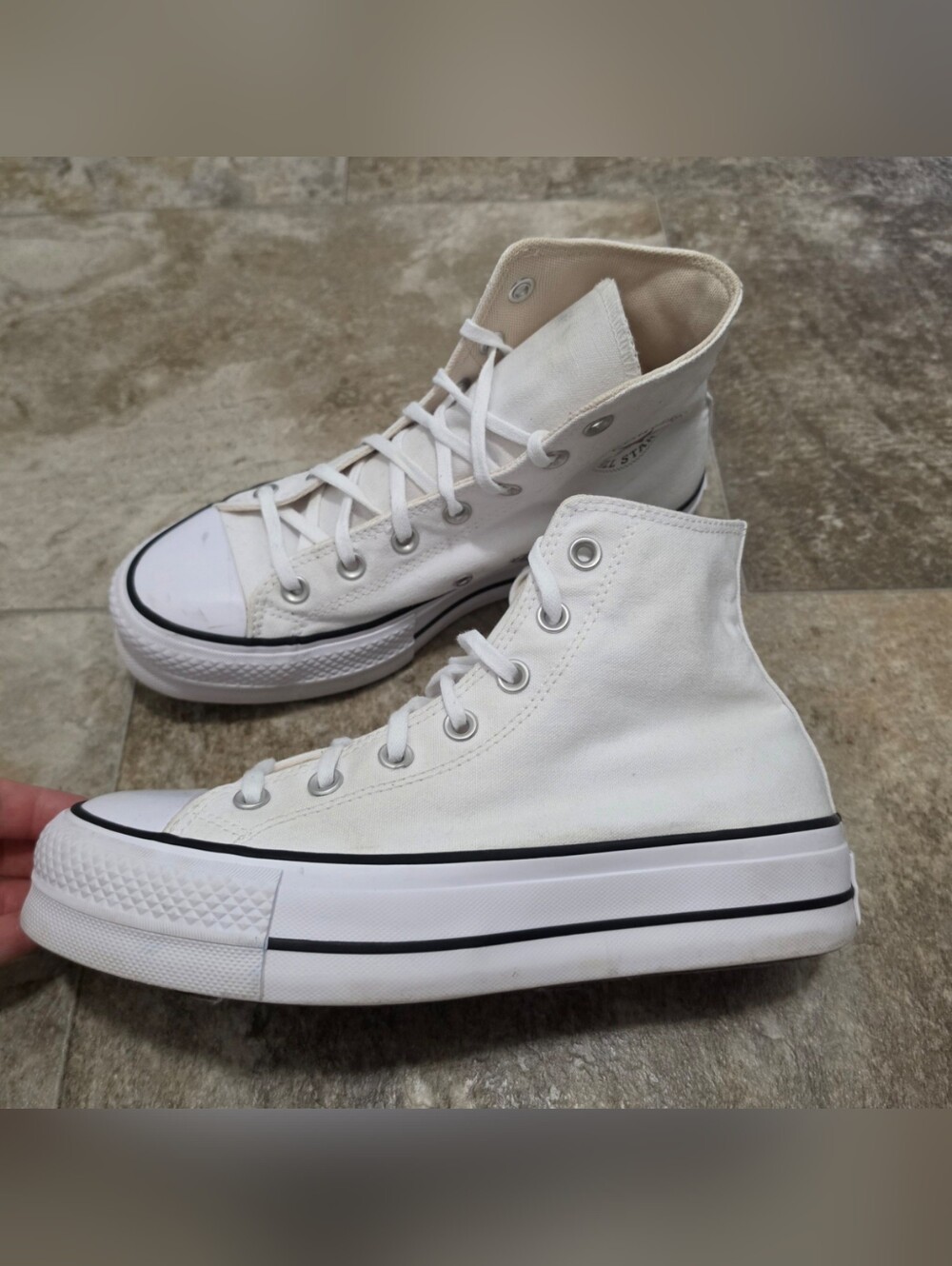 Converse Chuck Taylor All Star Lift Platform High Top Canvas Sneaker / Women's 8 - Picture 3 of 7